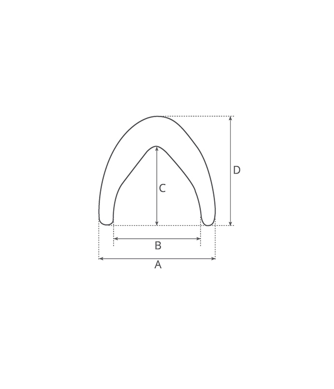 Angular fender bow 55 x 47 cm