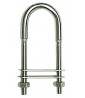 105 mm stainless steel U-bolt - 50x15 mm plate