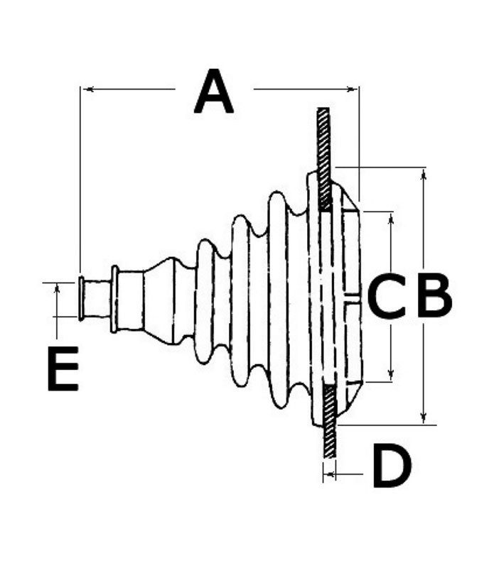 Dutral anti-salt rubber fairlead bellows