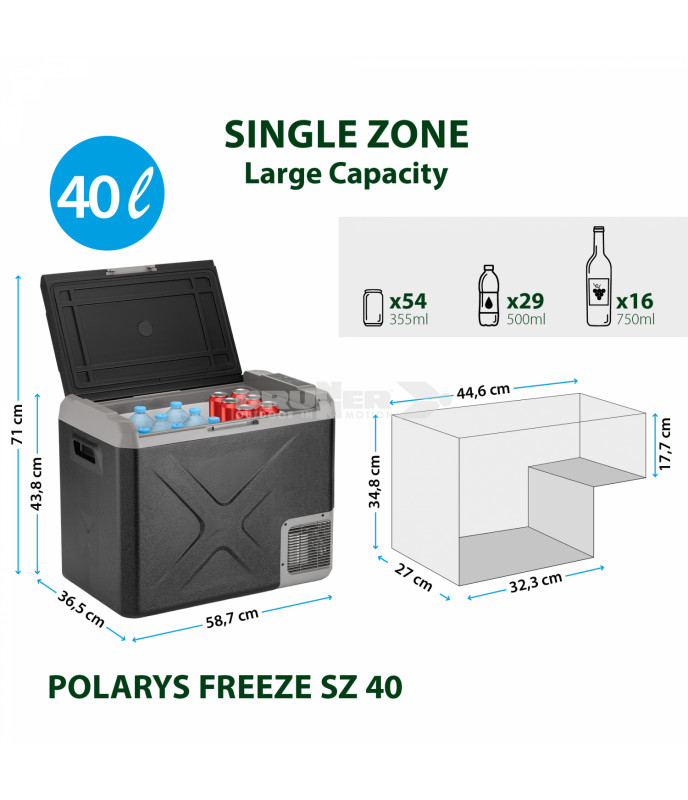 Brunner Frigo Polarys Freeze SZ 40 lt. - a compressore 12v/220v