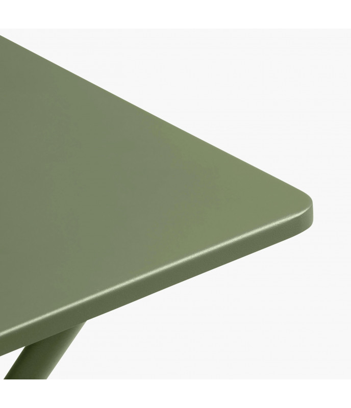 Lafuma square table Balcony II Colorblock galvanized steel Moss