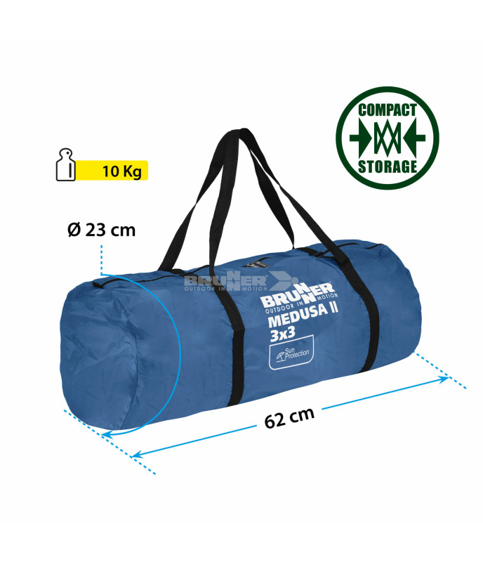 Brunner gazebo Medusa II 3 x 3 - col. Verde