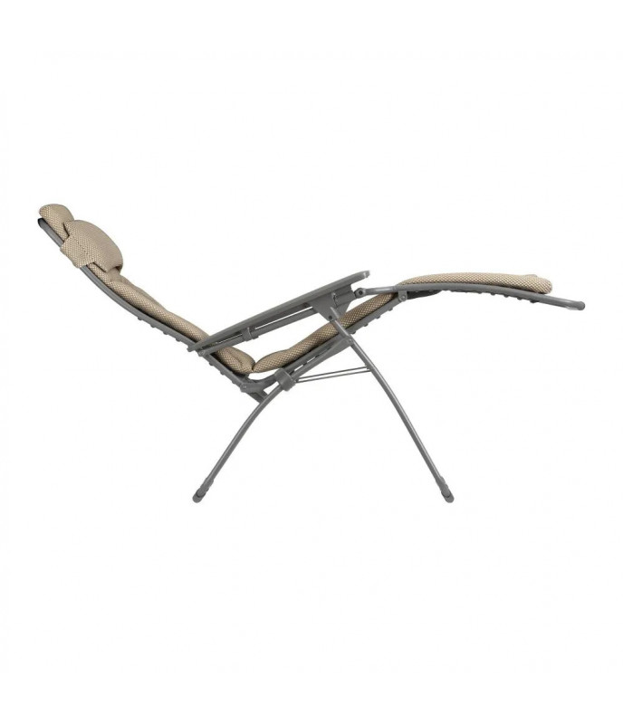 Lafuma Futura Becomfort padded relaxation armchair/deckchair - Moka Beige