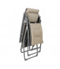 Lafuma Futura Becomfort padded relaxation armchair/deckchair - Moka Beige