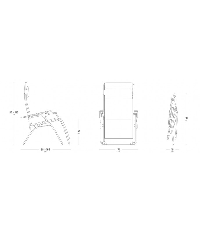 Lafuma Poltrona/sdraio relax imbottita Futura Becomfort - Beige Moka