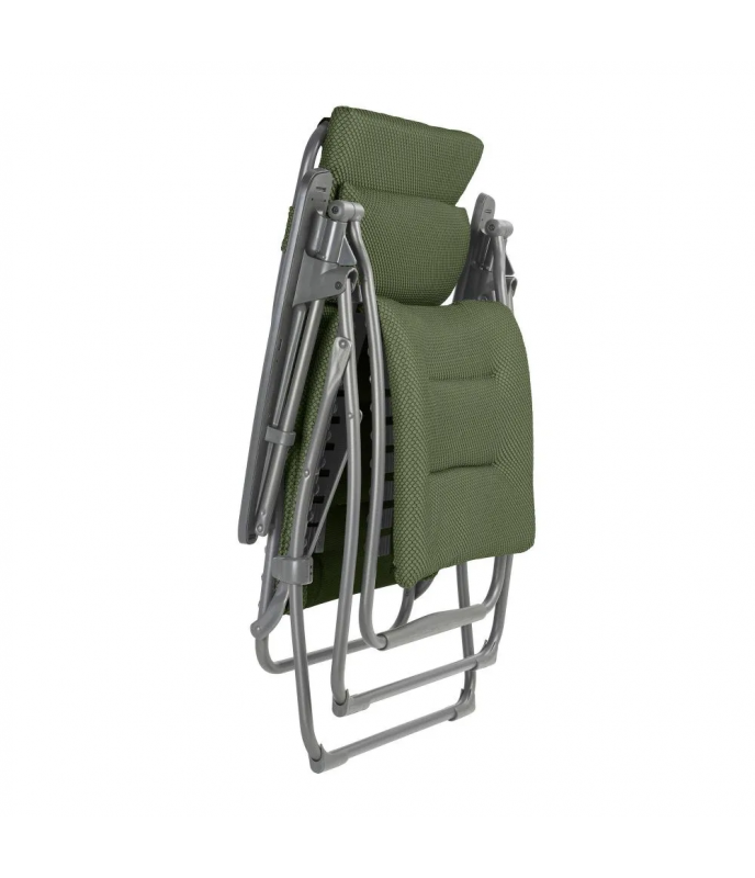 Lafuma Futura Becomfort padded relaxation armchair/deckchair - Olive Green