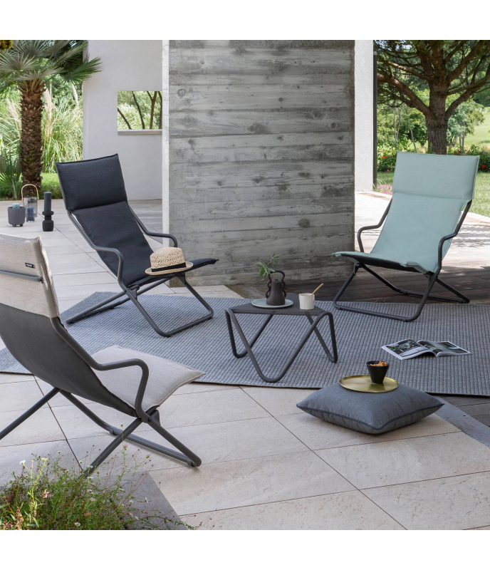 Lafuma Coffee Table Vogue Aluminum Titane Grey