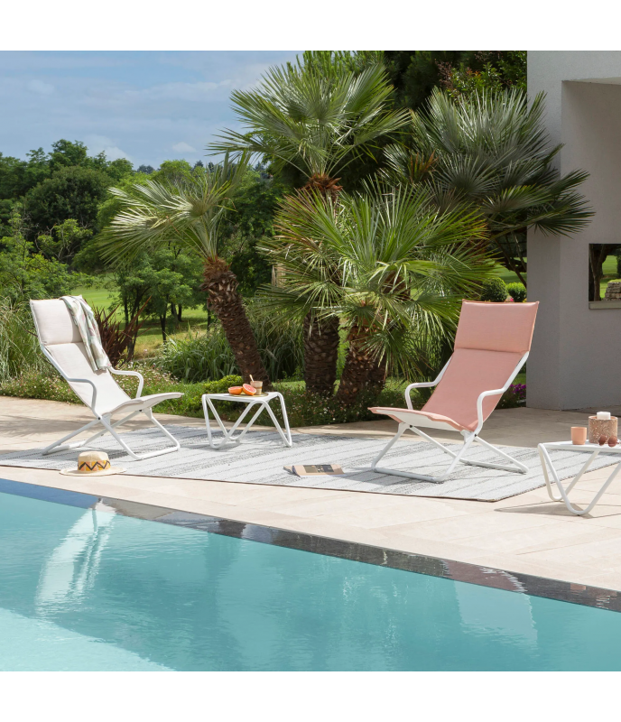 Lafuma Coffee Table Vogue Aluminum White Kaolin