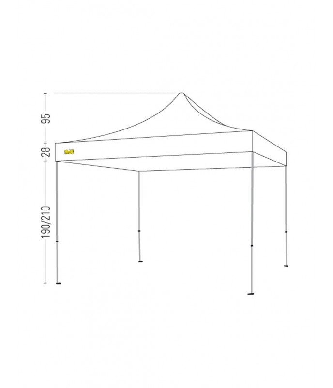 Bertoni Automatic Folding Profi Gazebo Master 3x3 including roof with heat-taped seams