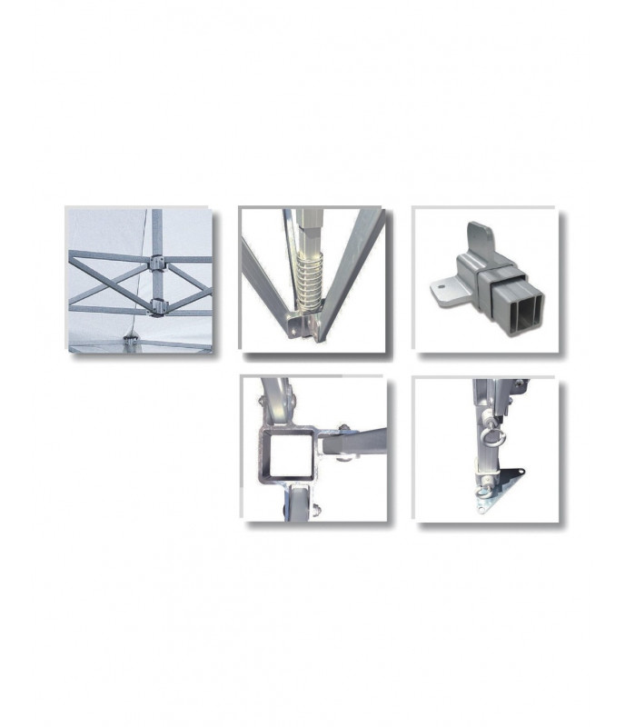 Bertoni Gazebo Pieghevole Automatico Professionale Master 3x3 comprensivo di tetto con cuciture termonastrate