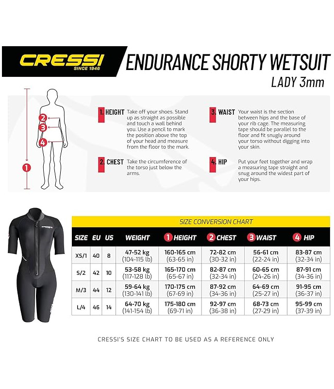 Cressi Endurance Shorty Women's Wetsuit 3 mm