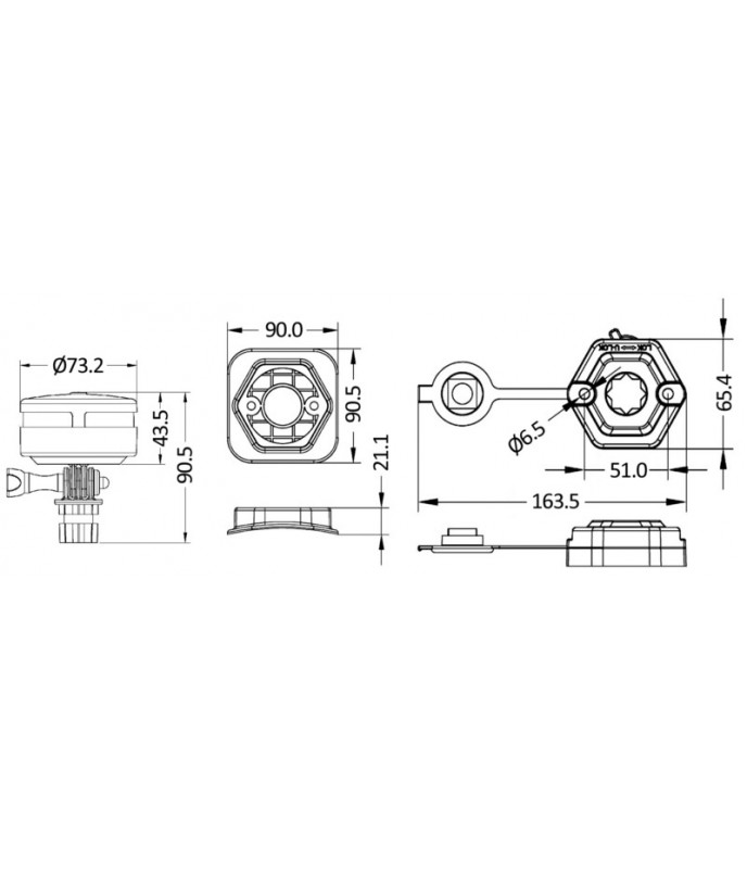 Osculati Two-tone portable navigation light with bayonet fitting