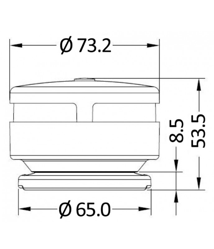 Osculati Two-tone port navigation light with magnetic support