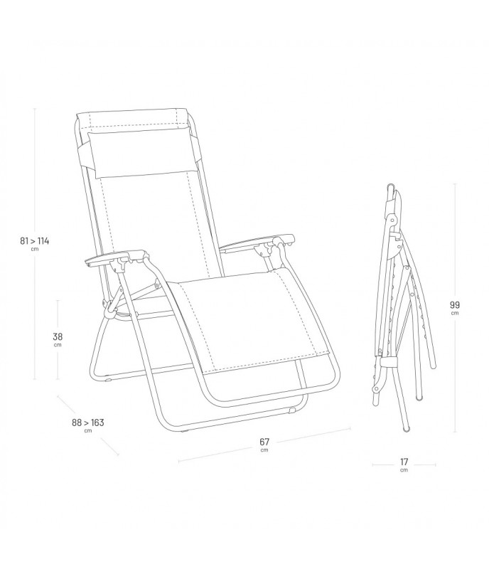 Lafuma sdraio-Poltrona Relax gravità zero RClip Batyline® Iso Arancione Clementine