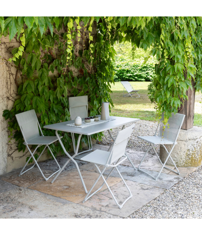 Lafuma Folding Garden Table 120*70*72cm Balcony Steel Beige Seigle-Seigle