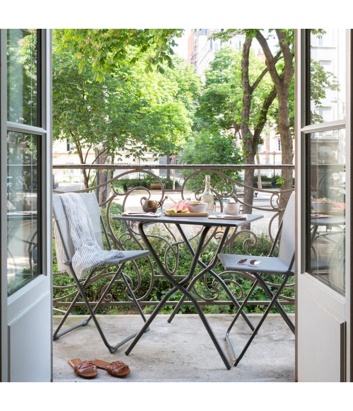 Lafuma Tavolo da giardino pieghevole Balcony Acciaio Grigio Titane