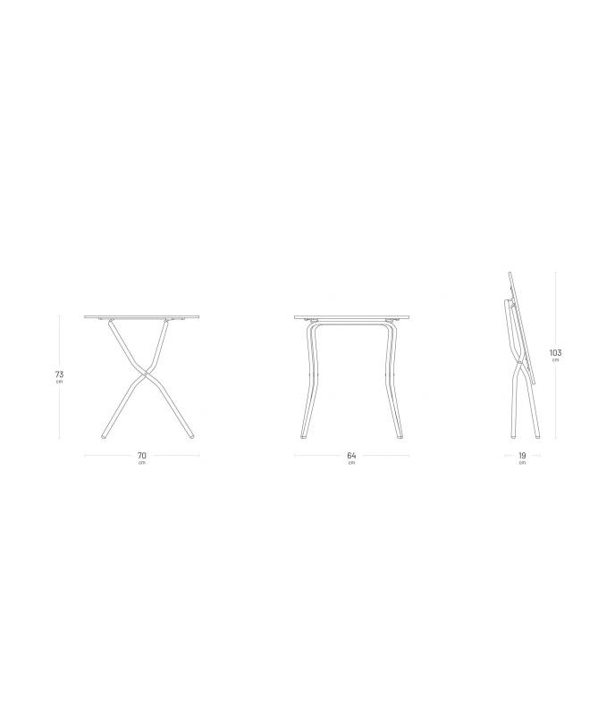 Lafuma Balcony Folding Garden Table Steel Blue Indigo