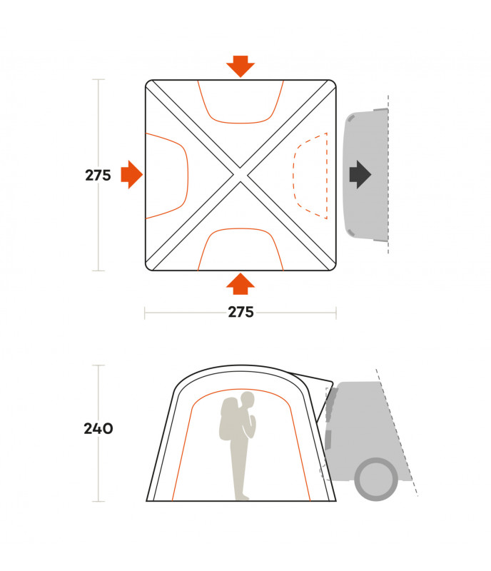 Ferrino WANDERER TRUNK self-inflating tent/veranda for van/car