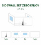 Brunner Sidewall Set for Gazebo Enjoy 2.0 / Pro - 3 x 4.5