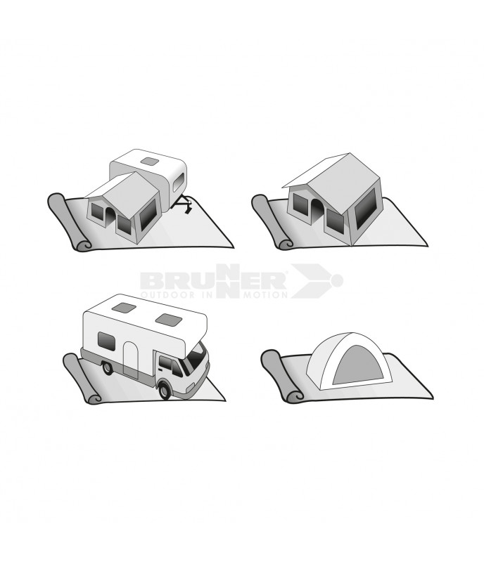 Brunner Kinetic 600 Patio/Tent Mat/Carpet - Blue C59 - with Bag