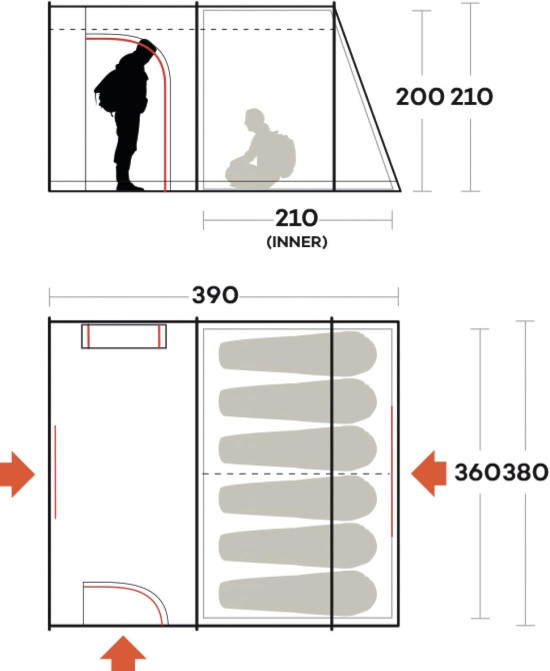Ferrino tenda a tunnel Fenix 6