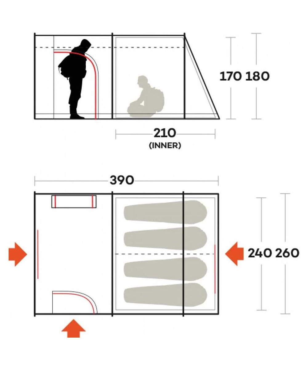 Ferrino tenda a tunnel Fenix 4