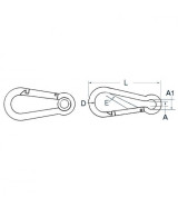 Stainless steel carabiner 11 mm