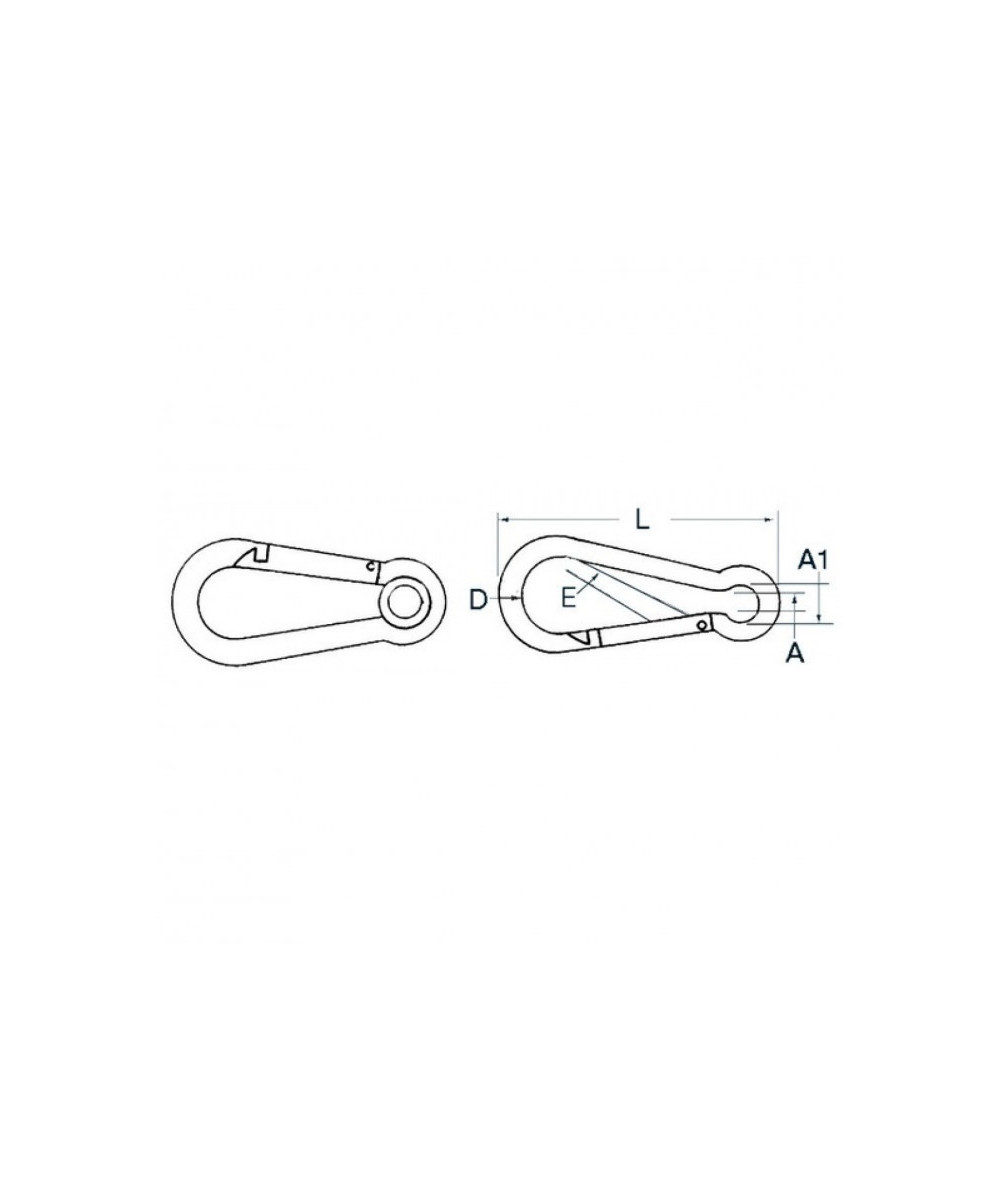 Stainless steel carabiner 13 mm