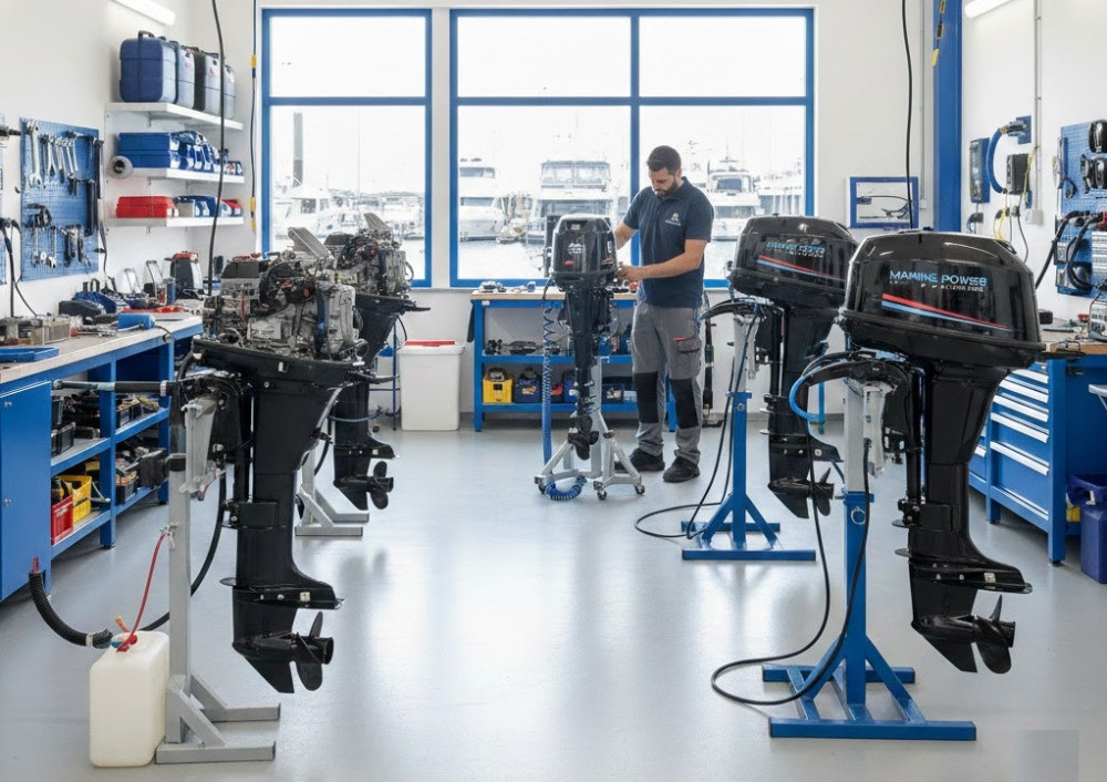 Workshop and assistance for internal combustion and electric outboard motors