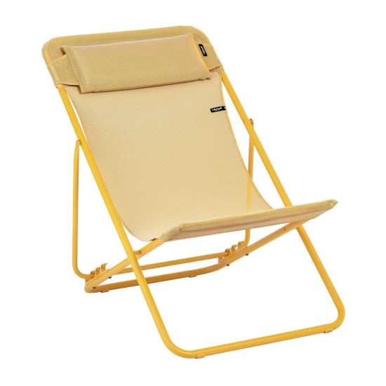 Lafuma Maxi Transat Colorblock Batyline® Iso Deckchair - Honey Yellow