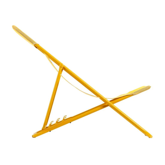 Lafuma Maxi Transat Colorblock Batyline® Iso Deckchair - Honey Yellow