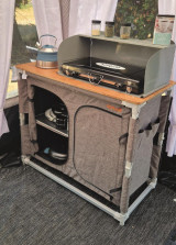 Soplair flame guard / windscreen for stove cabinet