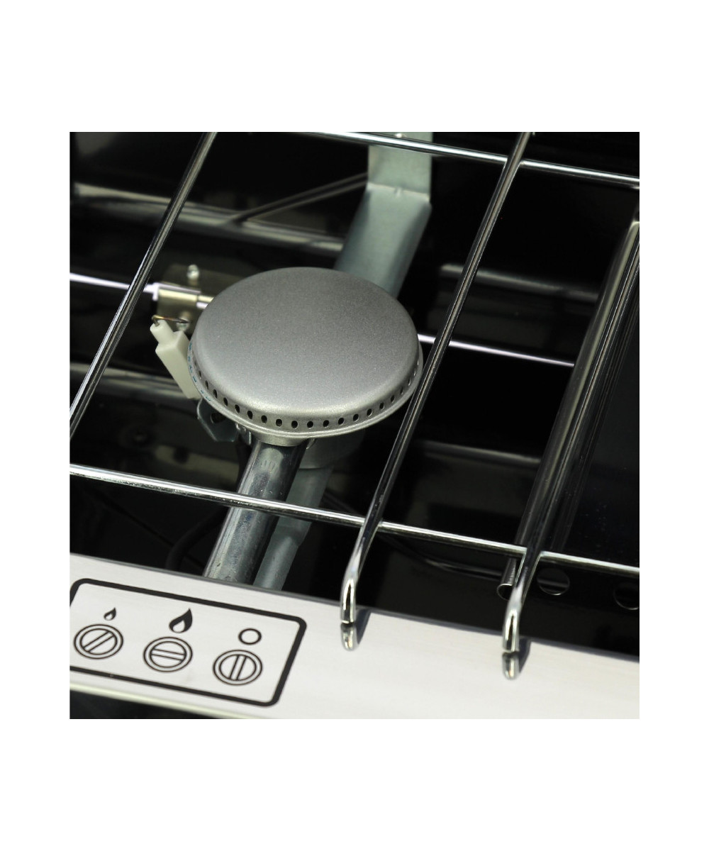 Soplair/Incasa Fornello a gas a 2 fuochi con grill/tostapane - richiudibile a valigetta