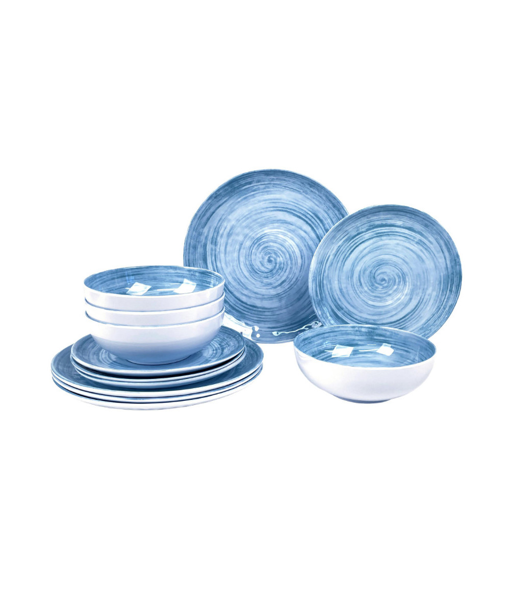 Incasa Celeste dinnerware set - in melamine with non-slip surface