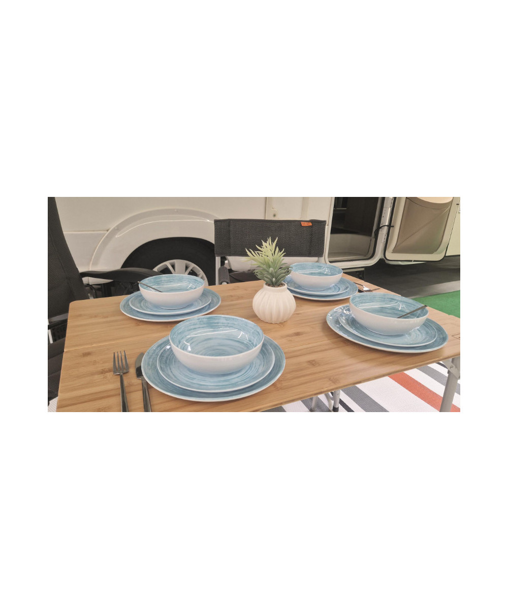 Incasa set piatti Celeste - in melamina con antiscivolo