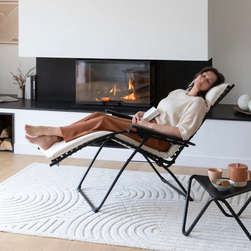 Lafuma Poltrona Relax imbottita gravità zero Bayanne Niksen Grigio Cendre