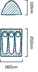 Ferrino 3-person tent X3 FLY PRO - complete