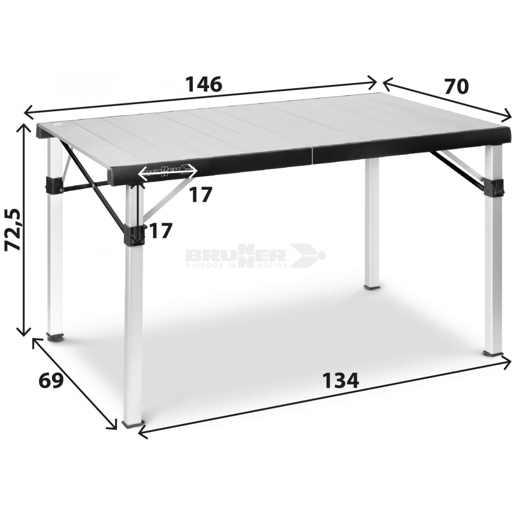 Brunner Tavolo TITANIUM QUADRA COMPACK 6