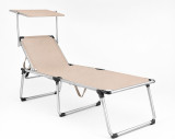 Stiliac Lettino prendisole Mikonos Alto - h 48 cm col. beige telaio alluminio