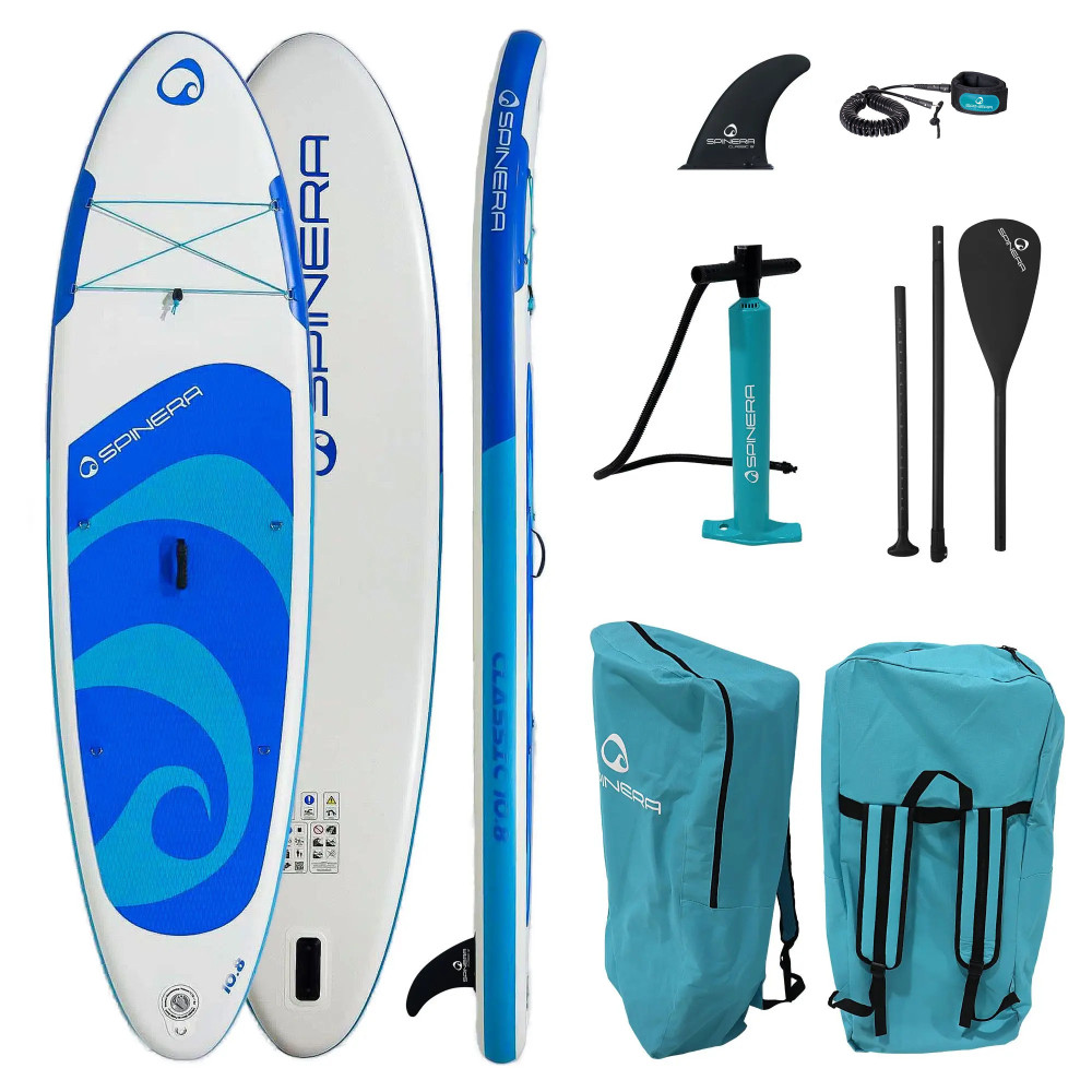 Spinera Set Sup gonfiabile Classic 10.8 Pack 2 - 325 x 84 x15cm nuova versione 2026 con Leash Pro