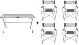 Package Outdoor: Tavolo Bayasun Gap Less 6 Persone + 4 Sedie Regista Soplair Havana