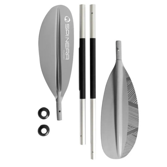 Pagaia Spinera per kayak Classic grigia in alu divisibile in 4 pz