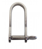 Long molded stainless steel shackle - 6 mm